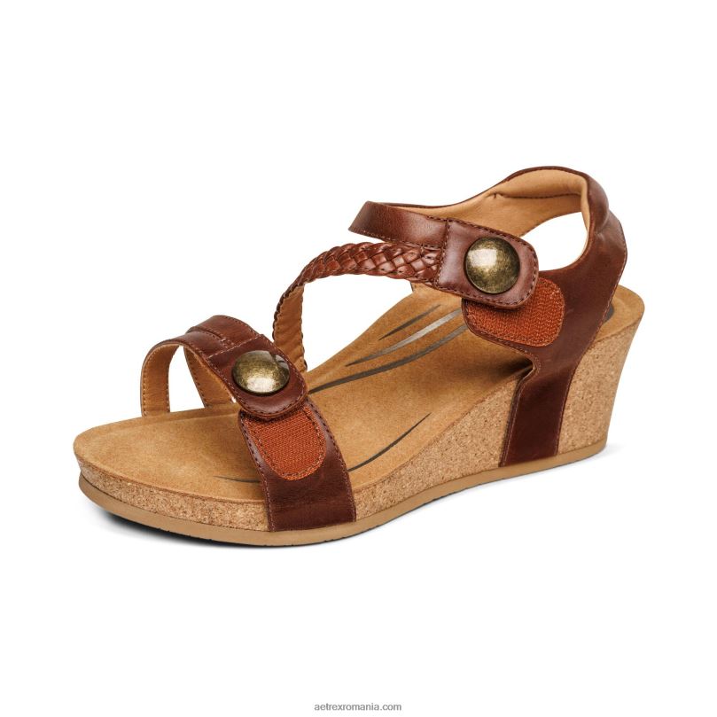 April quarter strap wedge femei Aetrex nuc 2BV6V242