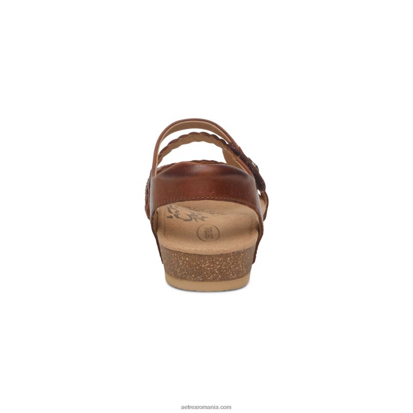 Sandale cu bretele sfert împletite jillian femei Aetrex nuc 2BV6V65