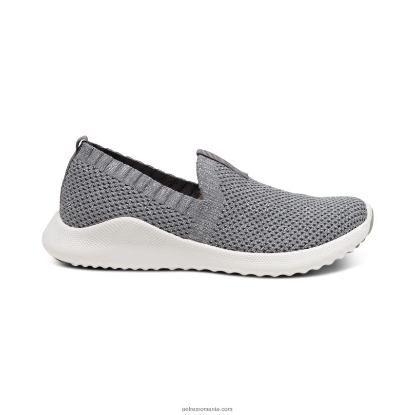 adidași angie cu susținere a arcului femei Aetrex gri strălucitor 2BV6V125