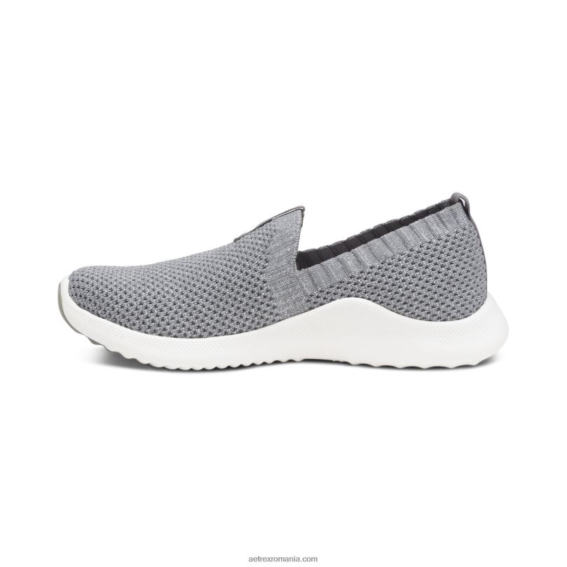 adidași angie cu susținere a arcului femei Aetrex gri strălucitor 2BV6V125