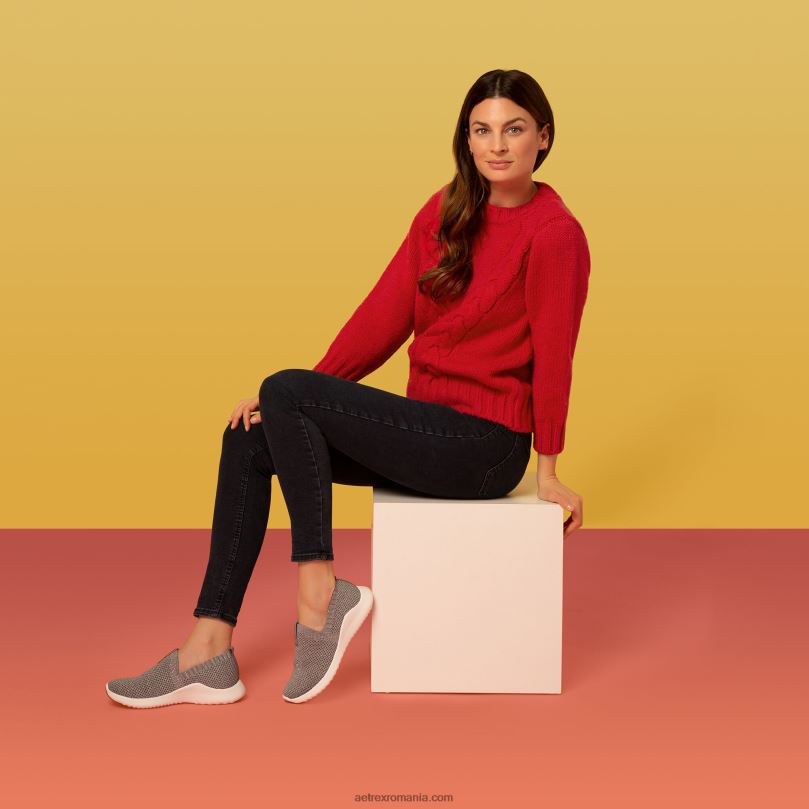 adidași angie cu susținere a arcului femei Aetrex gri strălucitor 2BV6V125