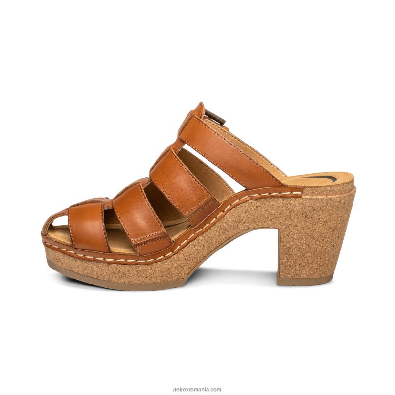 calc clog femei Aetrex coniac 2BV6V222