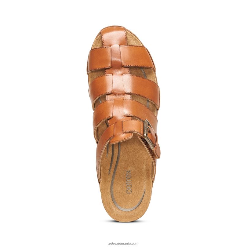 calc clog femei Aetrex coniac 2BV6V222