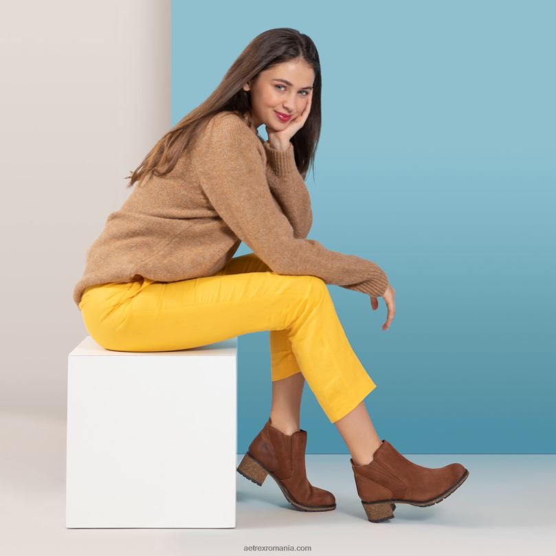 cizma Frankie femei Aetrex cafenea cu caramel 2BV6V77