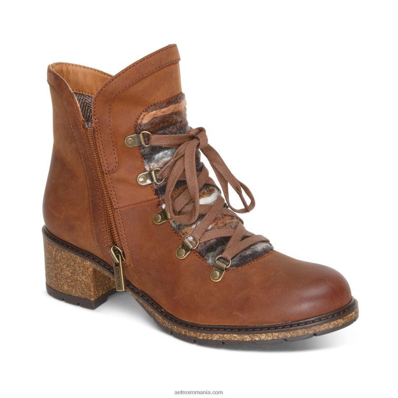 cizma Joleen pentru suportul arcului femei Aetrex cafenea cu caramel 2BV6V72