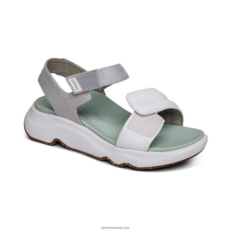 cu sandale sport femei Aetrex alb menta 2BV6V289