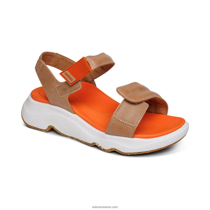 cu sandale sport femei Aetrex cămilă 2BV6V209