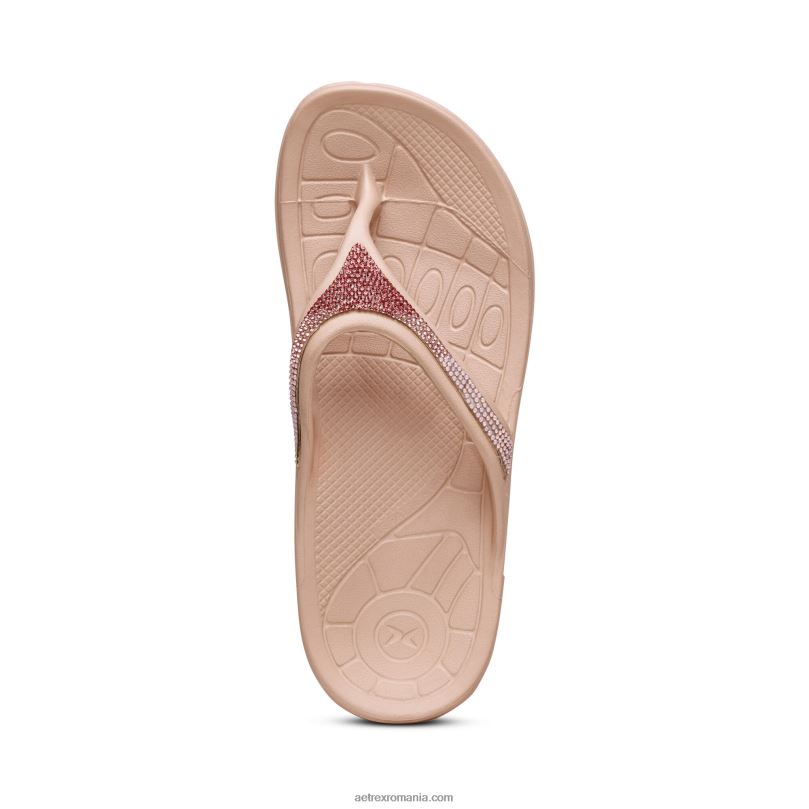 flipuri ortetice fiji femei Aetrex sclipire roz 2BV6V263