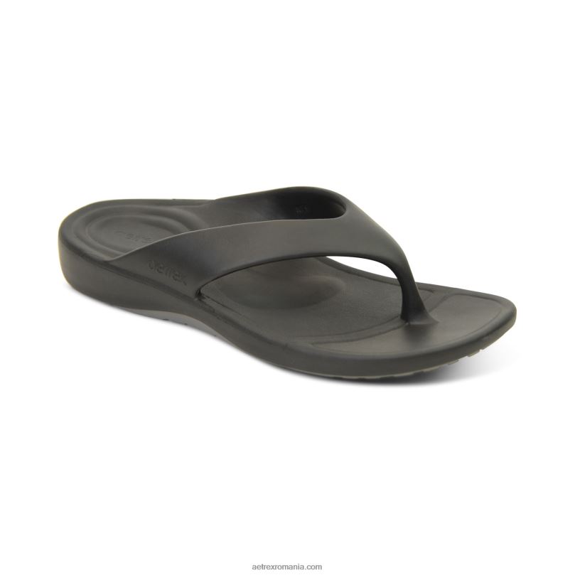 maui orthotic flips bărbați Aetrex negru 2BV6V325
