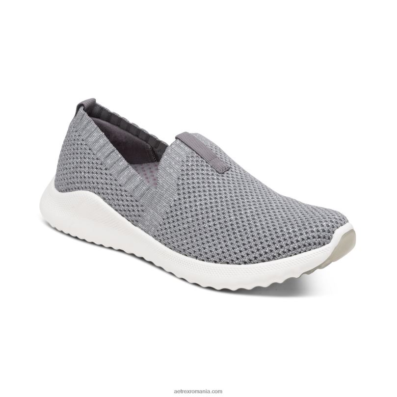 adidași angie cu susținere a arcului femei Aetrex gri strălucitor 2BV6V125