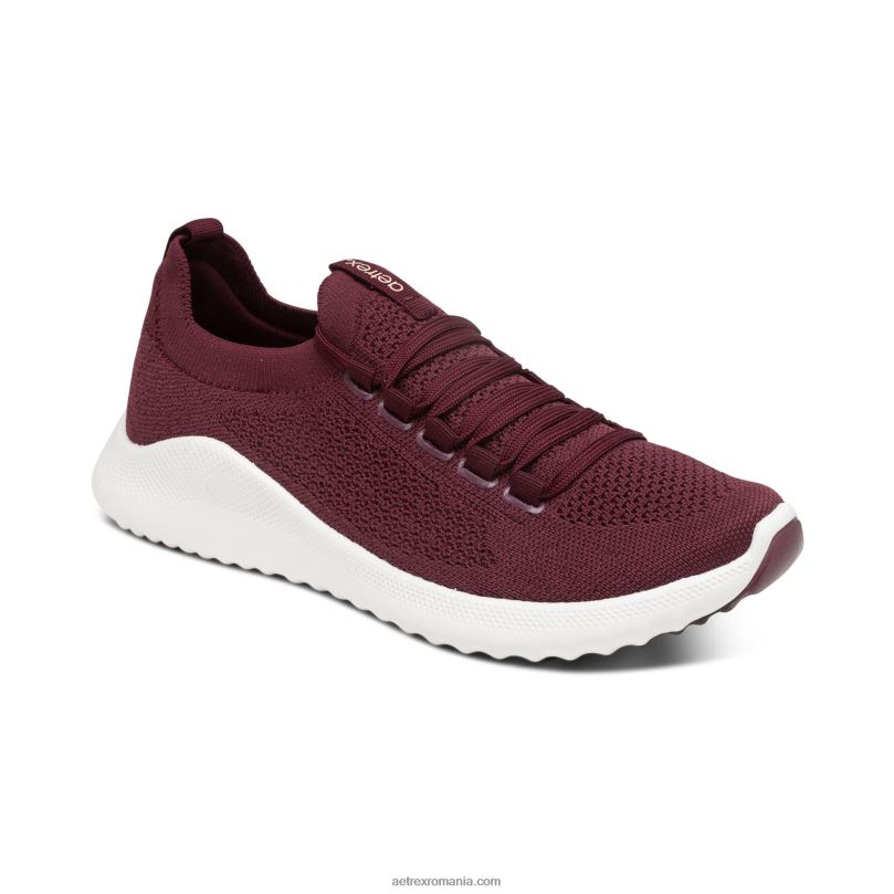 pantofi sport carly cu suport pentru arc femei Aetrex Burgundia 2BV6V248