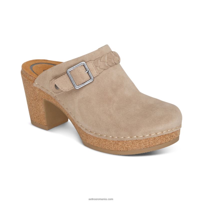 sabot corey femei Aetrex taupe 2BV6V42