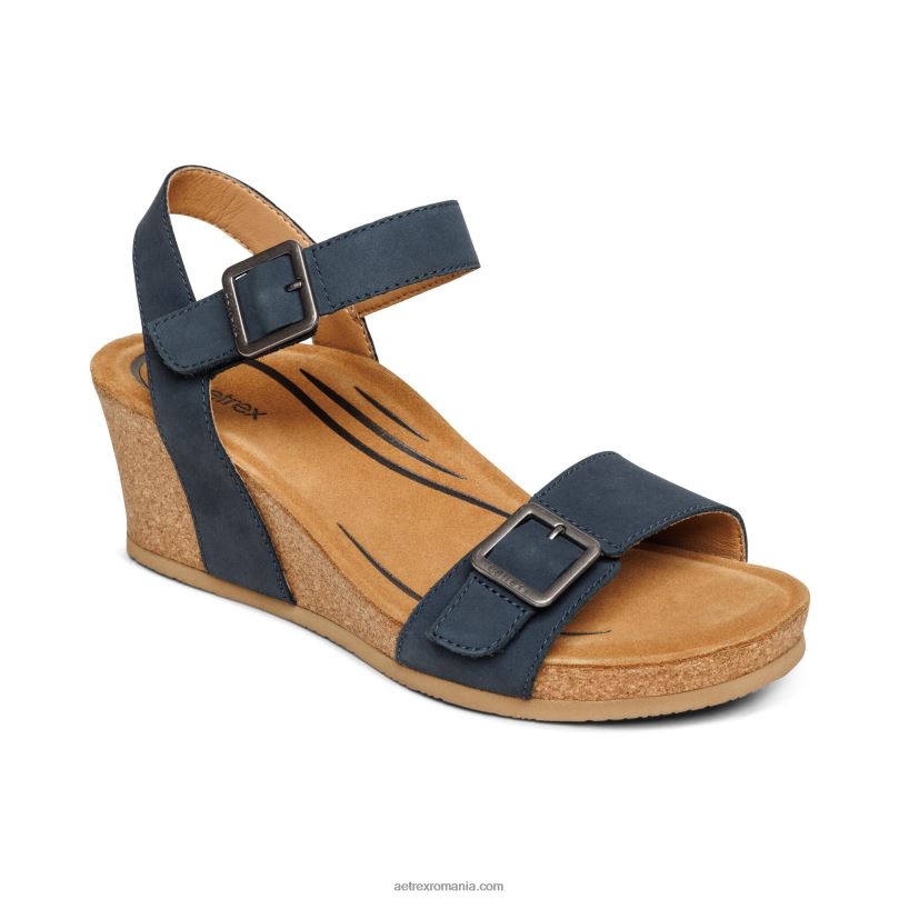 lexa quarter strap wedge femei Aetrex marina 2BV6V223