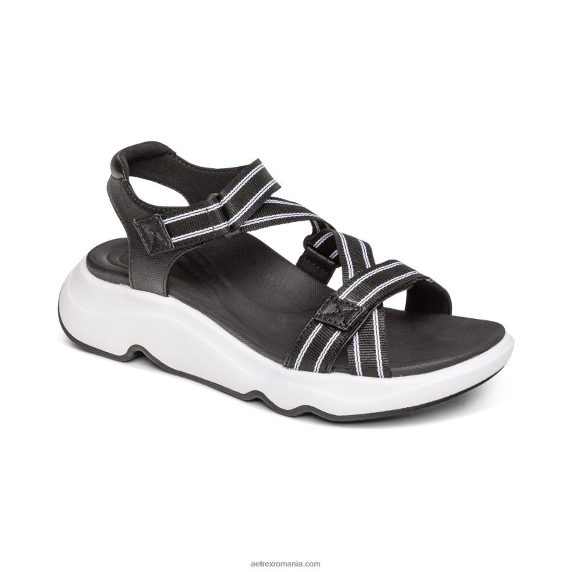 sandale sport reglabile marz femei Aetrex negru 2BV6V294