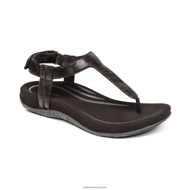 sandale tanga jane femei Aetrex negru 2BV6V220