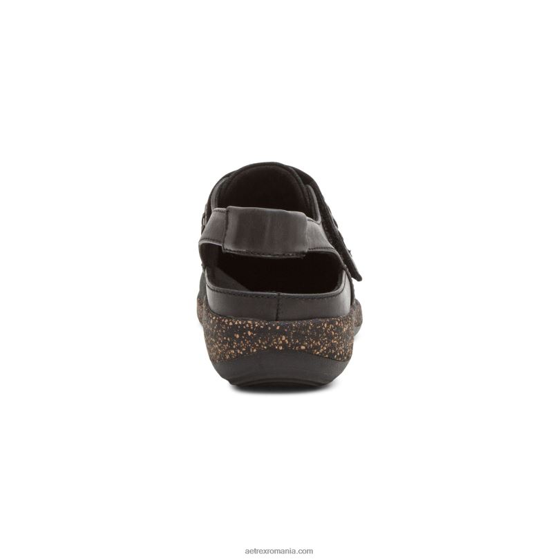 leni slingback clog femei Aetrex negru 2BV6V191