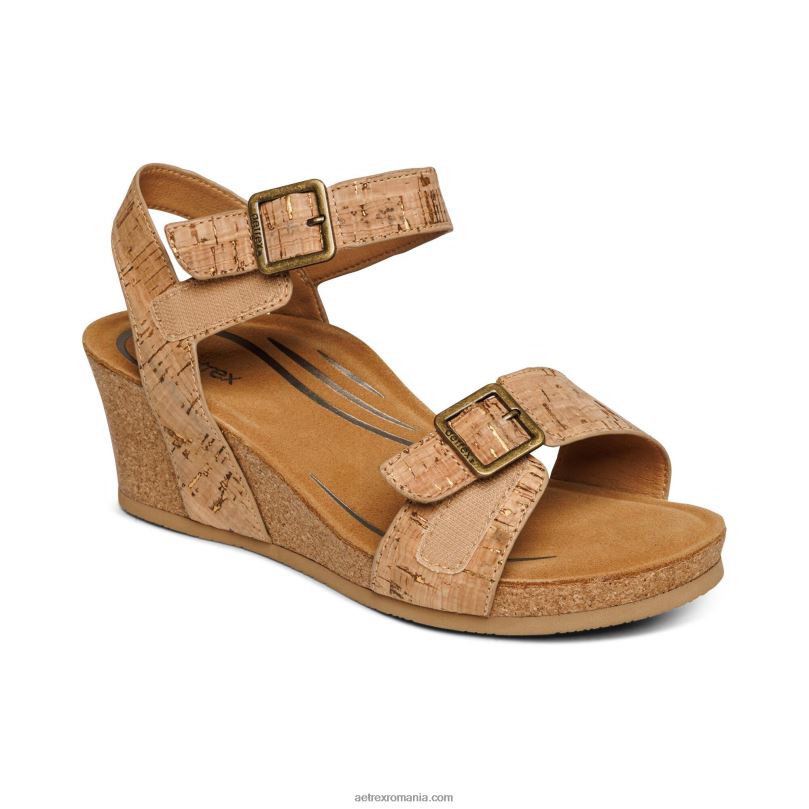 lexa quarter strap wedge femei Aetrex plută 2BV6V292