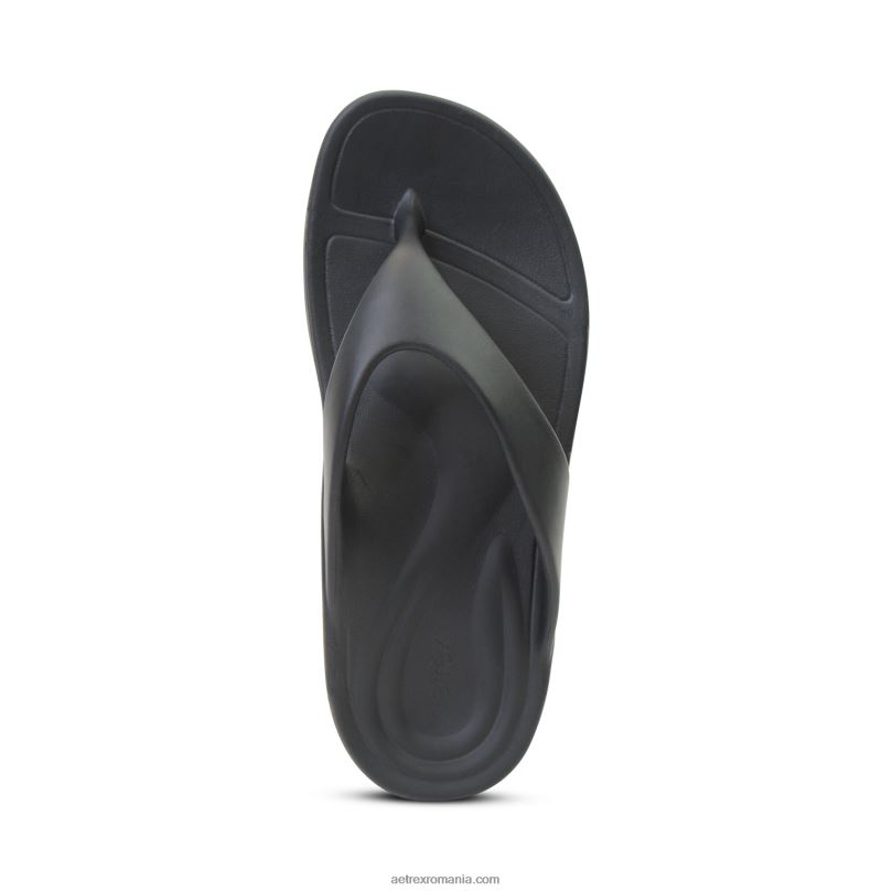 maui orthotic flips bărbați Aetrex negru 2BV6V325