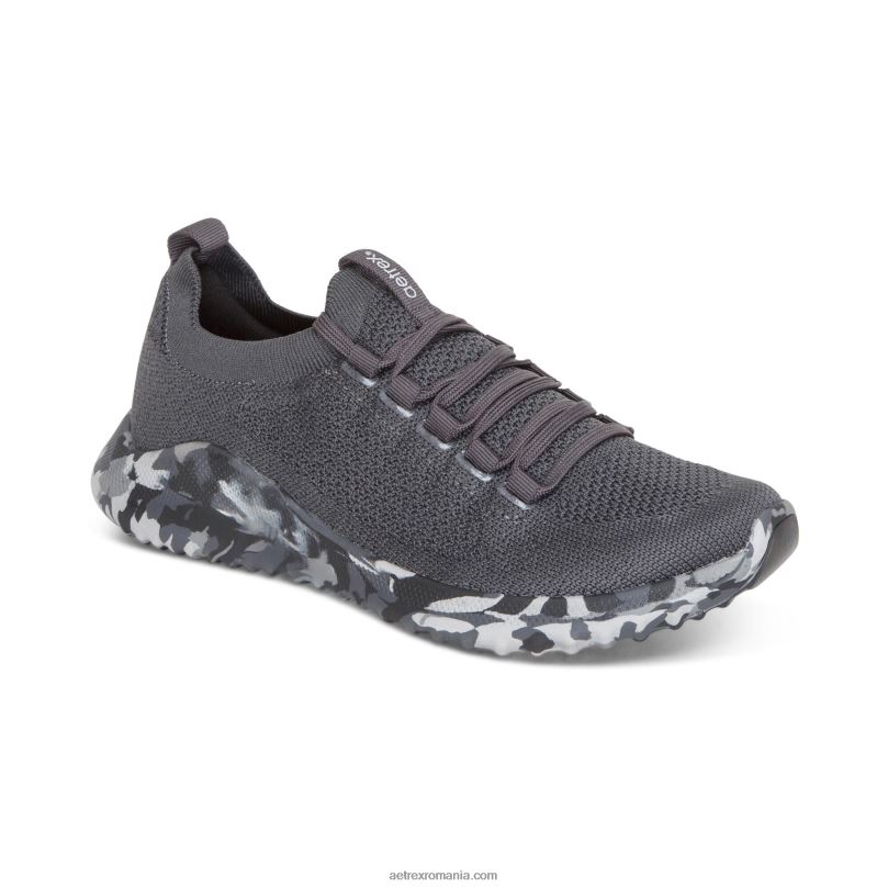 pantofi sport carly cu suport pentru arc femei Aetrex camo de cărbune 2BV6V217