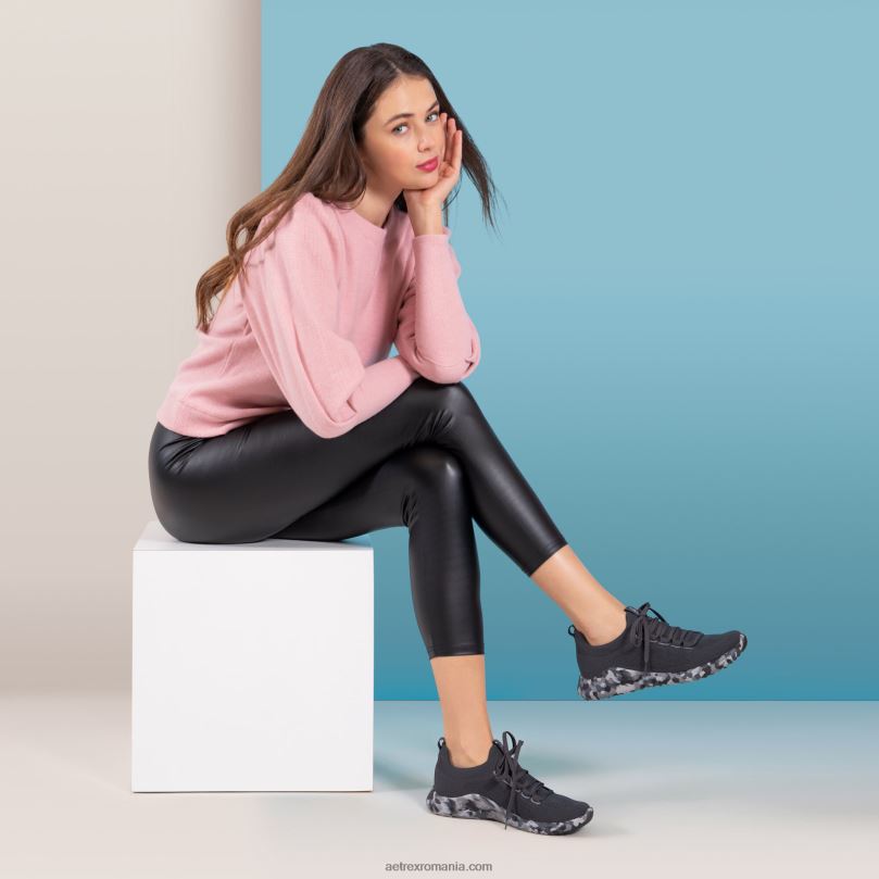 pantofi sport carly cu suport pentru arc femei Aetrex camo de cărbune 2BV6V217