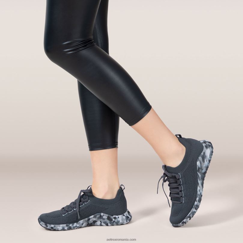 pantofi sport carly cu suport pentru arc femei Aetrex camo de cărbune 2BV6V217
