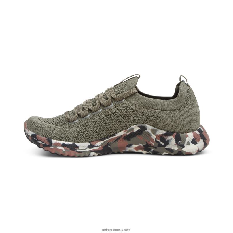 pantofi sport carly cu suport pentru arc femei Aetrex camo măsline 2BV6V259
