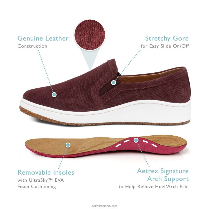 pantofi sport confort Kenzie femei Aetrex bronz 2BV6V83