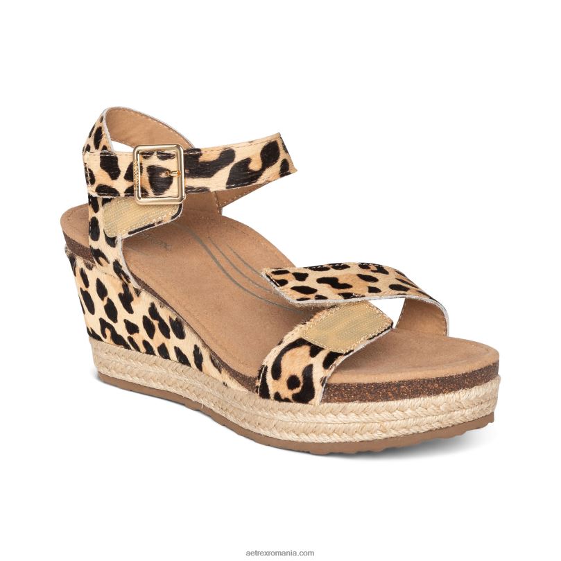 pană de espadrile cu bretele Sydney Quarter femei Aetrex leopard 2BV6V53