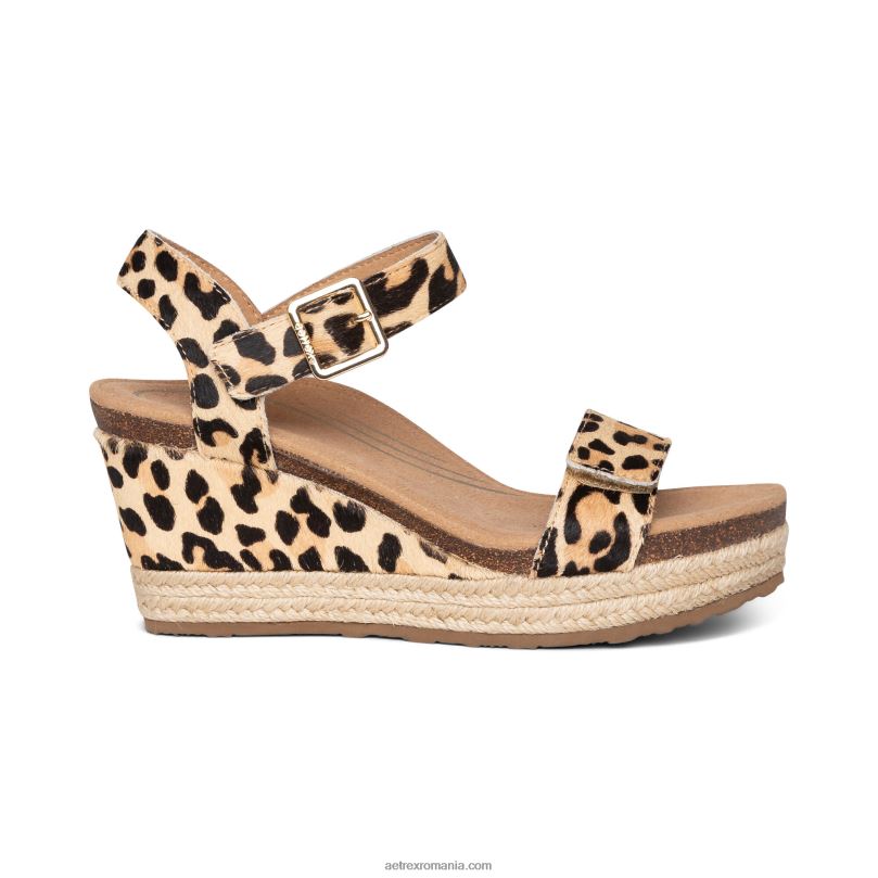 pană de espadrile cu bretele Sydney Quarter femei Aetrex leopard 2BV6V53
