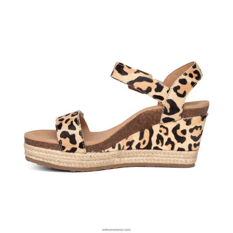 pană de espadrile cu bretele Sydney Quarter femei Aetrex leopard 2BV6V53