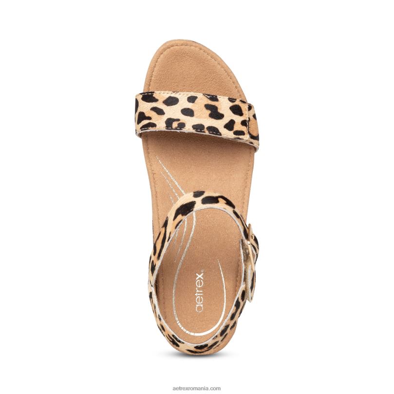 pană de espadrile cu bretele Sydney Quarter femei Aetrex leopard 2BV6V53