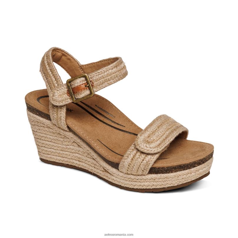 pană de espadrile cu bretele Sydney Quarter femei Aetrex natural 2BV6V278