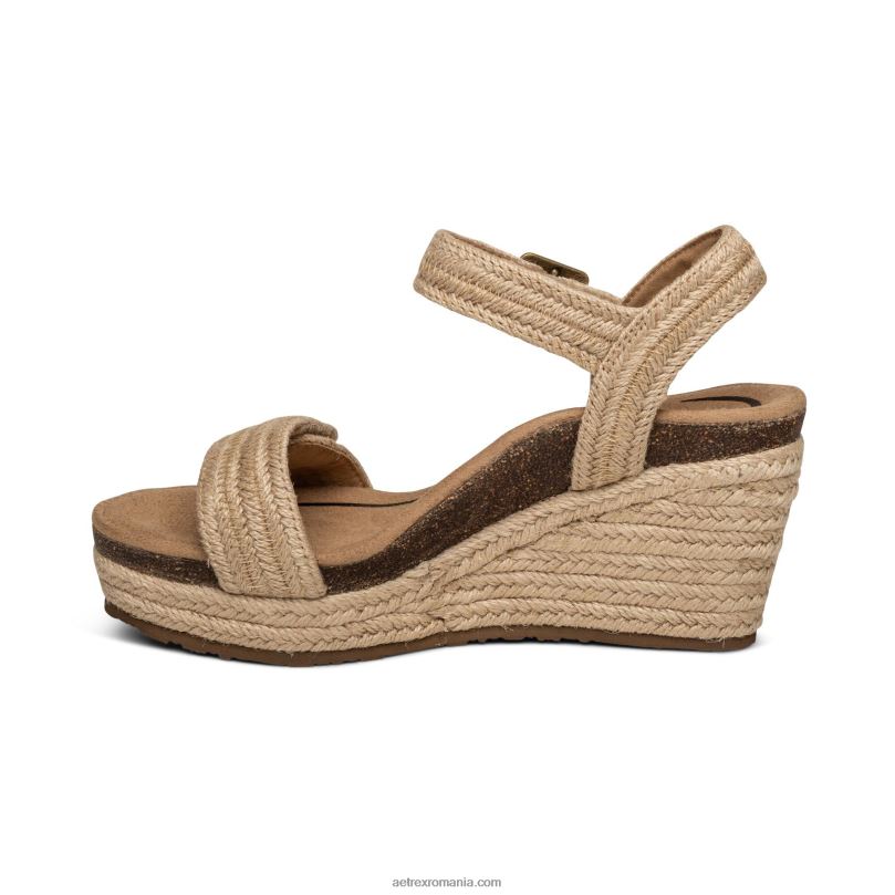 pană de espadrile cu bretele Sydney Quarter femei Aetrex natural 2BV6V278