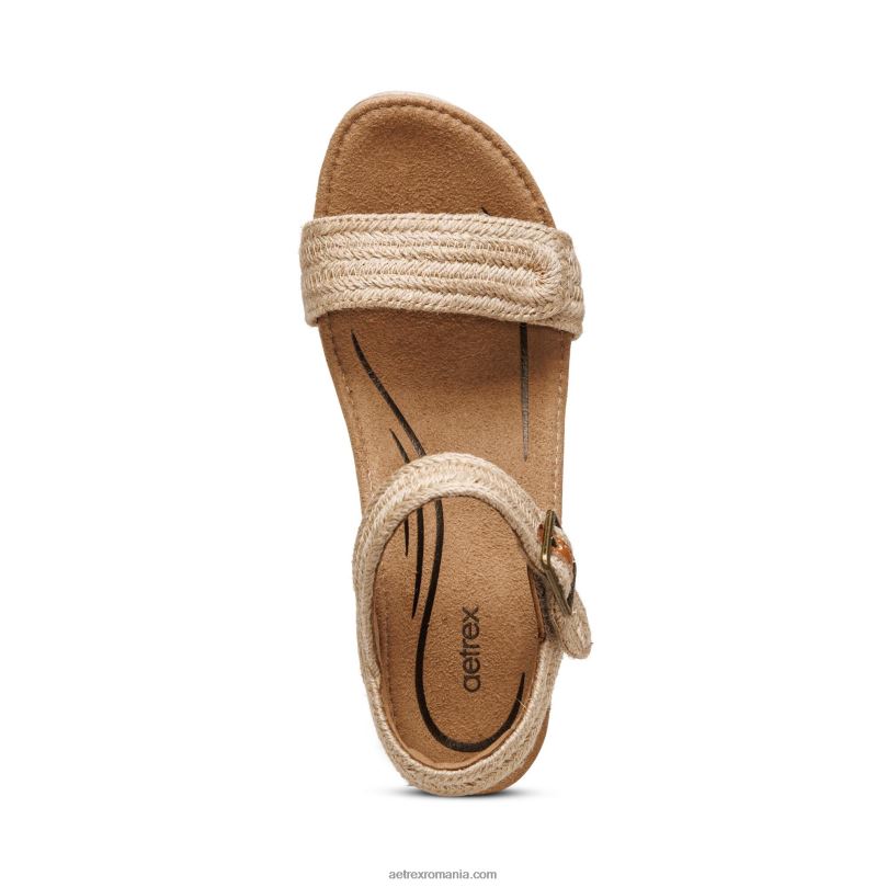 pană de espadrile cu bretele Sydney Quarter femei Aetrex natural 2BV6V278