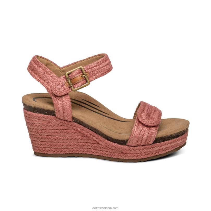 pană de espadrile cu bretele Sydney Quarter femei Aetrex zmeură 2BV6V276