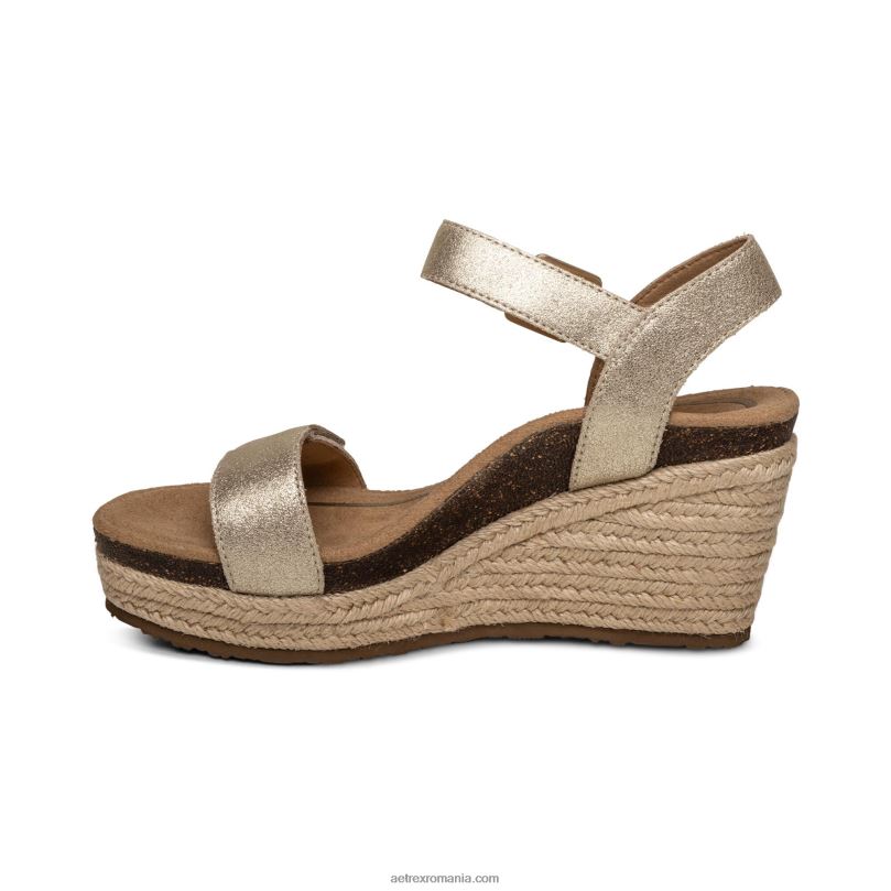 pană de espadrile cu bretele Sydney Quarter femei Aetrex Șampanie 2BV6V275