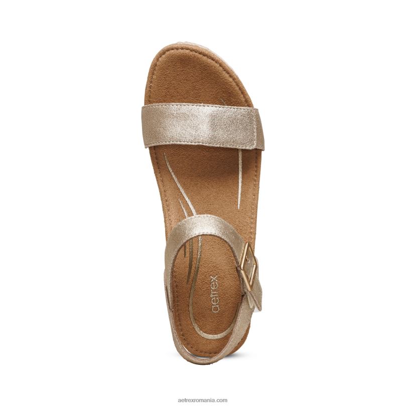pană de espadrile cu bretele Sydney Quarter femei Aetrex Șampanie 2BV6V275