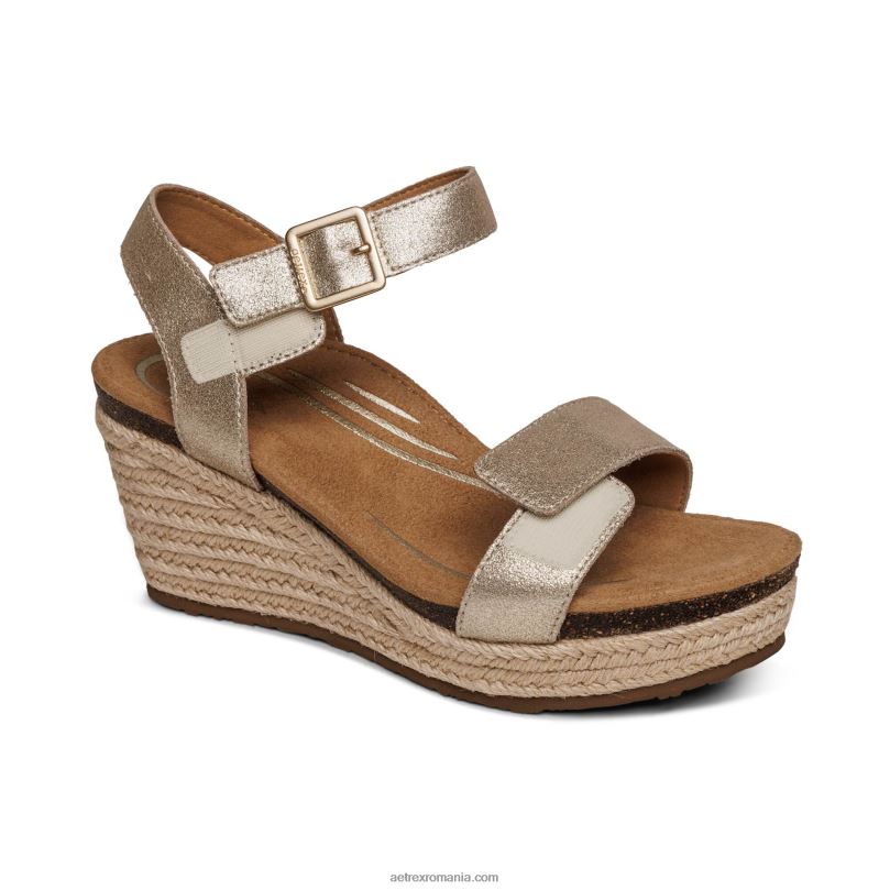 pană de espadrile cu bretele Sydney Quarter femei Aetrex Șampanie 2BV6V275