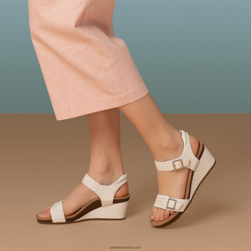 pană țesătă reglabilă grație femei Aetrex alb 2BV6V139