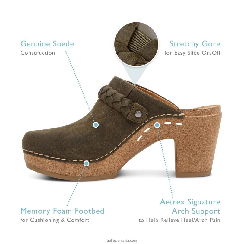 sabot corey femei Aetrex maro 2BV6V122