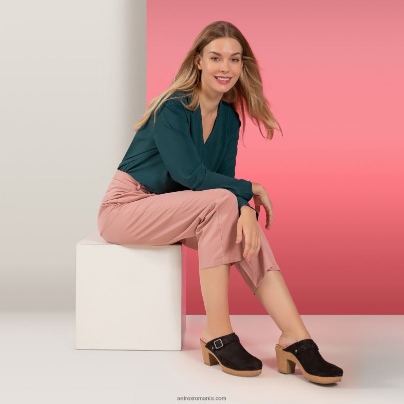 sabot corey femei Aetrex negru 2BV6V140