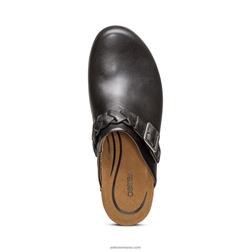 sabot corey femei Aetrex piele neagra 2BV6V221