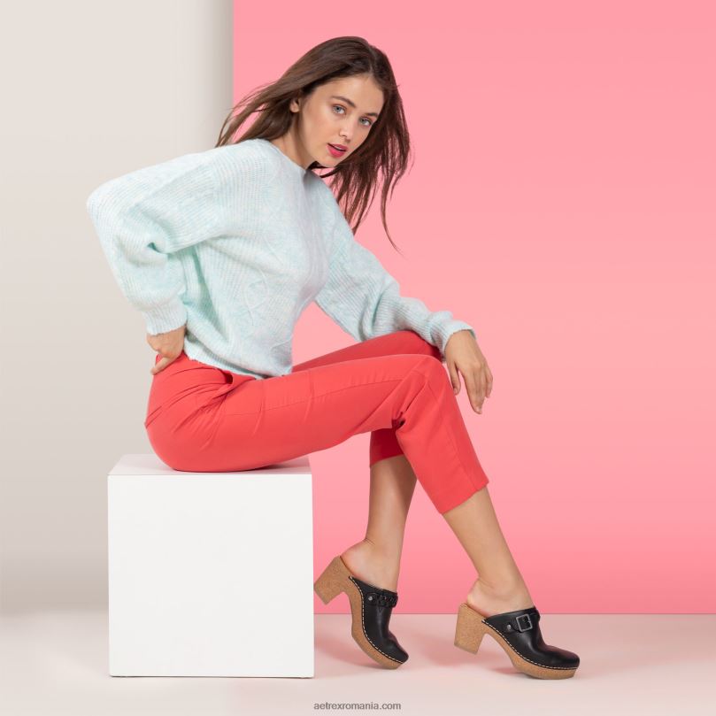 sabot corey femei Aetrex piele neagra 2BV6V221