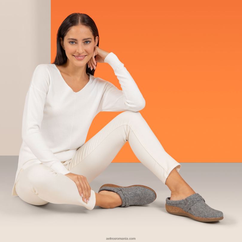 sabot de confort libby femei Aetrex lână din fulgi de ovăz 2BV6V44