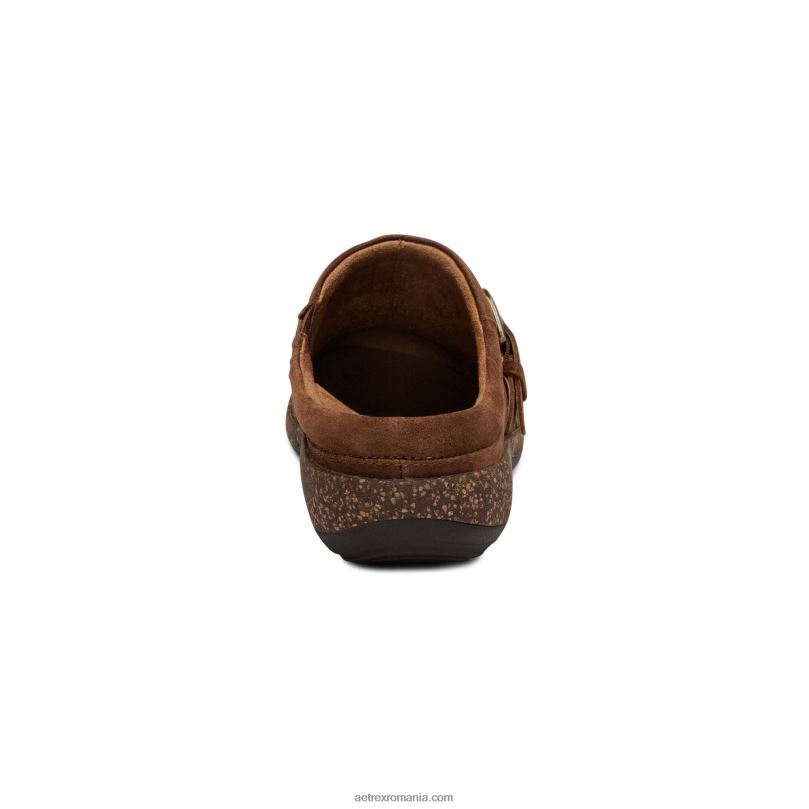 sabot de confort libby femei Aetrex tutun 2BV6V79