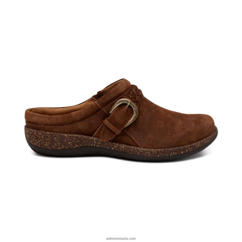 sabot de confort libby femei Aetrex tutun 2BV6V79