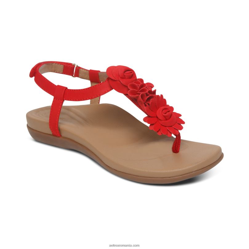 sandale charli femei Aetrex roșu 2BV6V136