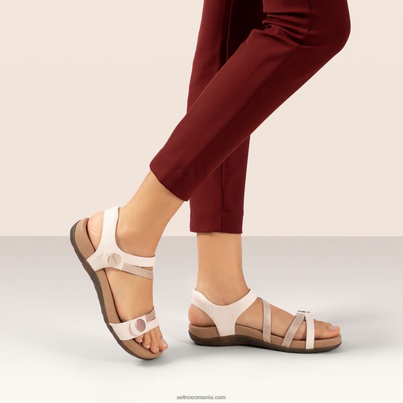 sandale cu bretele reglabile jess femei Aetrex alb 2BV6V76