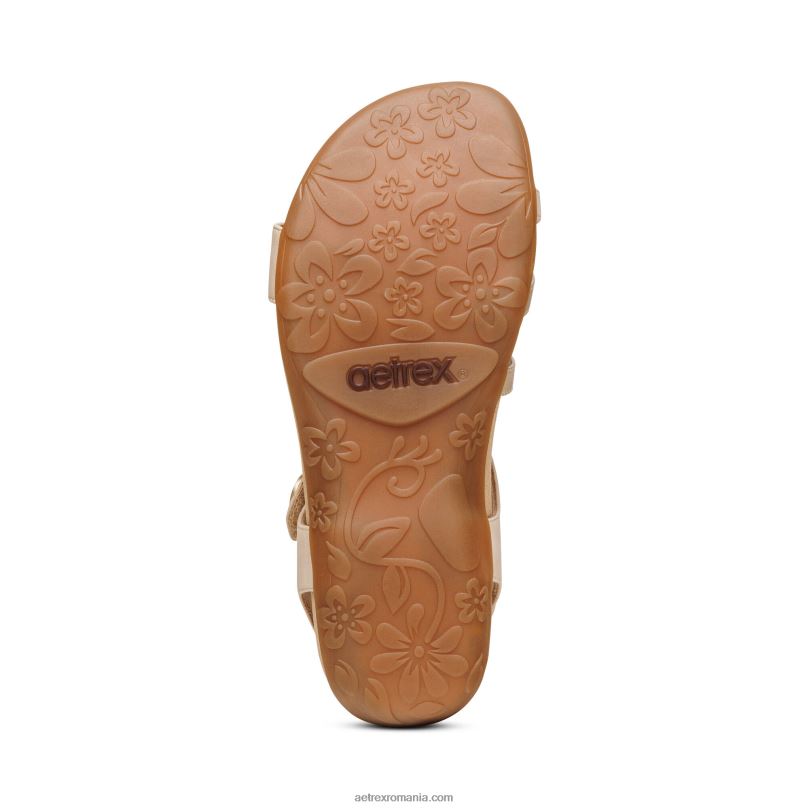 sandale cu bretele reglabile jess femei Aetrex bronzat 2BV6V234