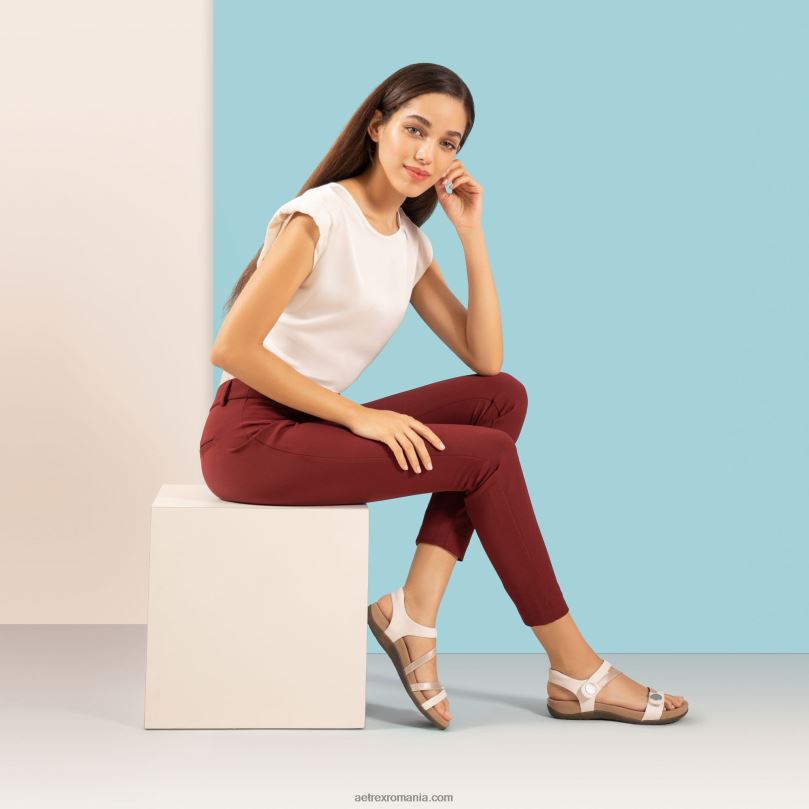 sandale cu bretele reglabile jess femei Aetrex bronzat 2BV6V234